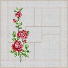 The Meredith Collection Treglown Designs Roses Lace Stch Smplr Needlepoint Canvas