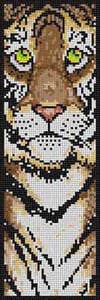 The Meredith Collection Treglown Designs Tiger with Green Eyes Needlepoint Canvas