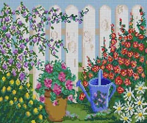 The Meredith Collection Treglown Designs Garden Fence Needlepoint Canvas