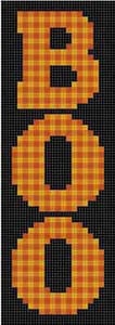 The Meredith Collection Treglown Designs Boo on Black Needlepoint Canvas