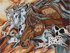 The Meredith Collection Treglown Designs Horses Needlepoint Canvas