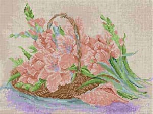 The Meredith Collection Treglown Designs Gladiolas Needlepoint Canvas