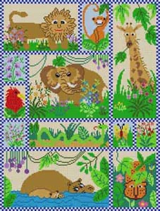 The Meredith Collection Treglown Designs Fanciful Animals Needlepoint Canvas