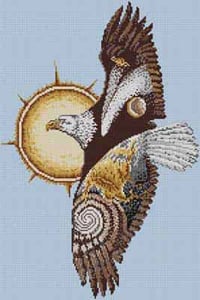 The Meredith Collection Treglown Designs Millennium Eagle Needlepoint Canvas