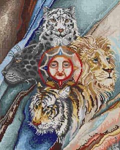 The Meredith Collection Treglown Designs Jungle Cats Needlepoint Canvas