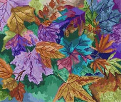 The Meredith Collection Treglown Designs Autumn Leaves Needlepoint Canvas