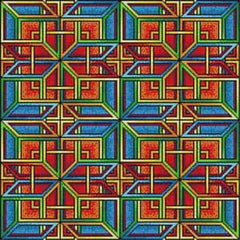 The Meredith Collection Treglown Designs Optical Four Squares Needlepoint Canvas