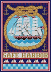 The Meredith Collection Treglown Designs Safe Harbor Needlepoint Canvas