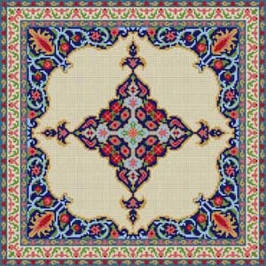 The Meredith Collection Treglown Designs Oriental Pattern Needlepoint Canvas