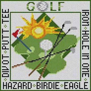 The Meredith Collection Treglown Designs Golf Needlepoint Canvas - 18M