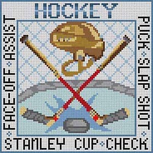 The Meredith Collection Treglown Designs Hockey Needlepoint Canvas