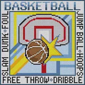 The Meredith Collection Treglown Designs Basketball Needlepoint Canvas