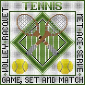 The Meredith Collection Treglown Designs Tennis Needlepoint Canvas