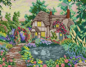 The Meredith Collection Treglown Designs Cottage Needlepoint Canvas