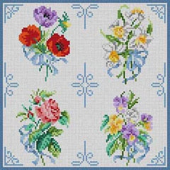 The Meredith Collection Treglown Designs Floral Bouquets Needlepoint Canvas