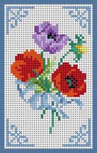 The Meredith Collection Treglown Designs Poppy Bouquet Needlepoint Canvas