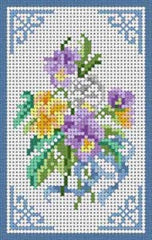 The Meredith Collection Treglown Designs Pansy Bouquet Needlepoint Canvas