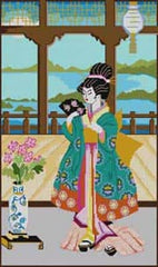 The Meredith Collection Treglown Designs Japanese Lady With Fan Needlepoint Canvas