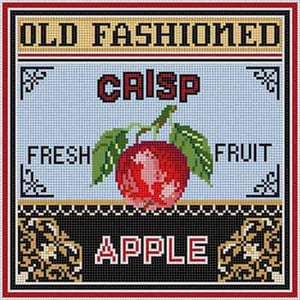 The Meredith Collection Treglown Designs Apple Needlepoint Canvas