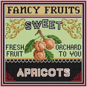 The Meredith Collection Treglown Designs Apricots Needlepoint Canvas