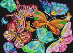 The Meredith Collection Treglown Designs Butterflies Needlepoint Canvas