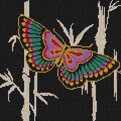 The Meredith Collection Treglown Designs Oriental Butterfly Needlepoint Canvas - 13M