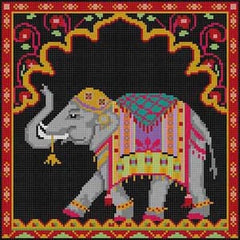 The Meredith Collection Treglown Designs Elephant Needlepoint Canvas