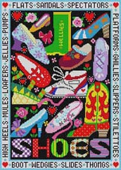 The Meredith Collection Treglown Designs Shoes Sampler Needlepoint Canvas
