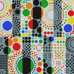 The Meredith Collection Treglown Designs Colourful Fantasy Circles Needlepoint Canvas