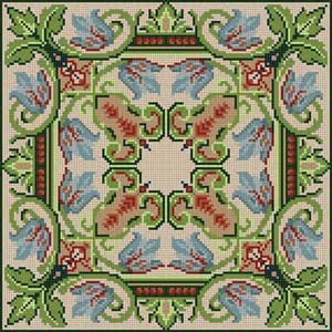 The Meredith Collection Treglown Designs Geometric Floral Needlepoint Canvas