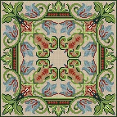 The Meredith Collection Treglown Designs Geometric Floral Needlepoint Canvas