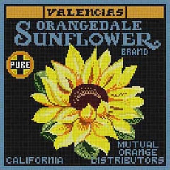 The Meredith Collection Treglown Designs Sunflower Fruit Label Needlepoint Canvas