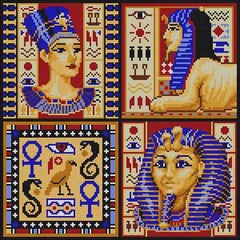 The Meredith Collection Treglown Designs Egyptian Motifs Needlepoint Canvas