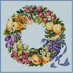 The Meredith Collection Treglown Designs Fruit Wreath Needlepoint Canvas