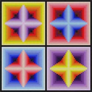 The Meredith Collection Treglown Designs Geometric Squares Needlepoint Canvas
