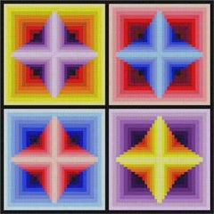 The Meredith Collection Treglown Designs Geometric Squares Needlepoint Canvas