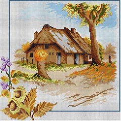 The Meredith Collection Treglown Designs Autumn Scene Needlepoint Canvas