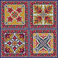 The Meredith Collection Treglown Designs Oriental Tiles Needlepoint Canvas