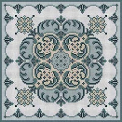 The Meredith Collection Treglown Designs Fleur De Lis Tile Needlepoint Canvas