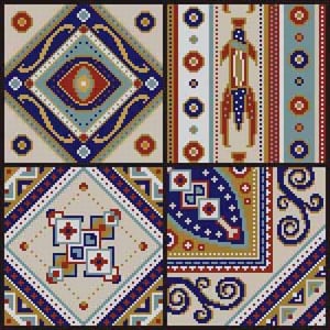 The Meredith Collection Treglown Designs Ethnic Patterns Needlepoint Canvas