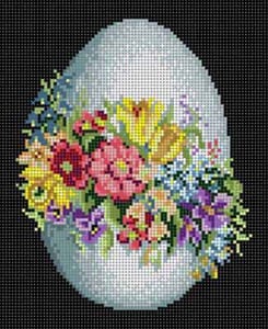 The Meredith Collection Treglown Designs Floral Egg Needlepoint Canvas