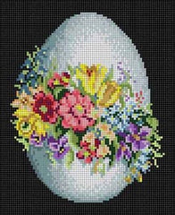 The Meredith Collection Treglown Designs Floral Egg Needlepoint Canvas