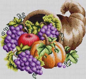 The Meredith Collection Treglown Designs Horn Of Plenty Needlepoint Canvas