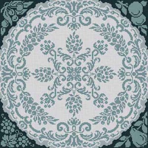 The Meredith Collection Treglown Designs Pattern W Fruit Cornr Needlepoint Canvas