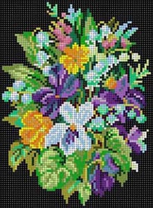 The Meredith Collection Treglown Designs Violet Bouquet Needlepoint Canvas