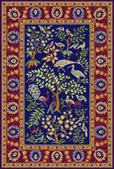 The Meredith Collection Treglown Designs Oriental Rug with Red Border Needlepoint Canvas