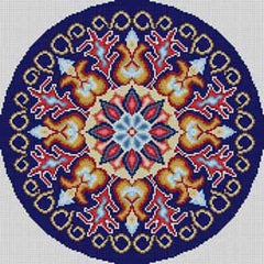 The Meredith Collection Treglown Designs Round Geometric Needlepoint Canvas