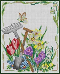 The Meredith Collection Treglown Designs Seasons Spring Needlepoint Canvas