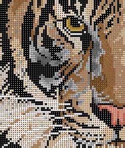 The Meredith Collection Treglown Designs Tiger Half Faced Needlepoint Canvas
