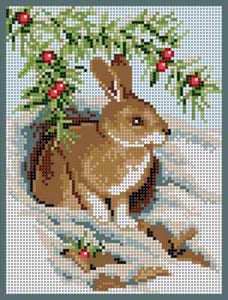 The Meredith Collection Treglown Designs Bunny In The Snow Needlepoint Canvas